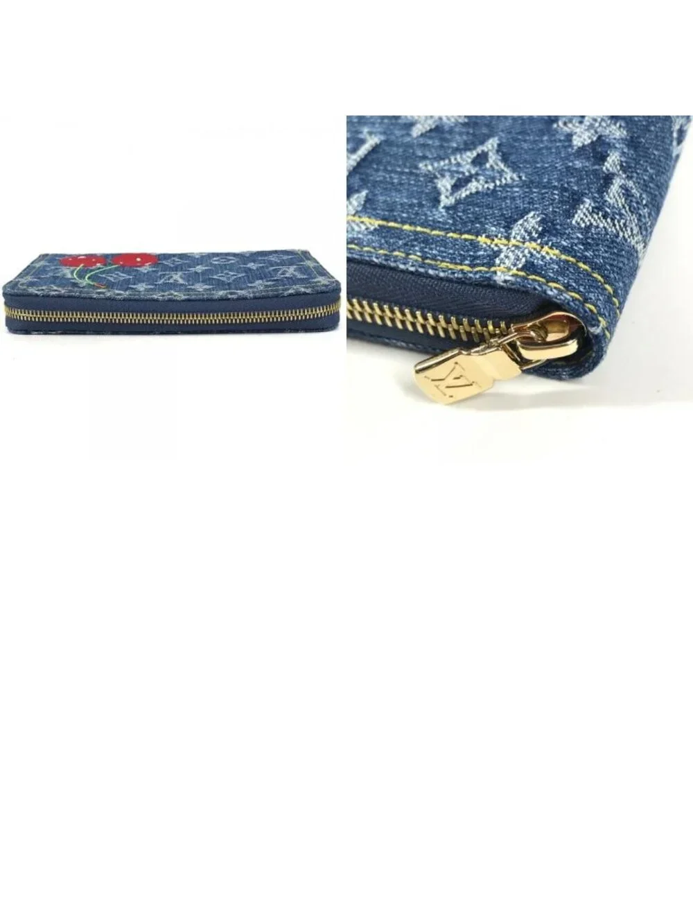 Louis Vuitton Wallet LV TM Zippy Monogram Denim Canvas Blue